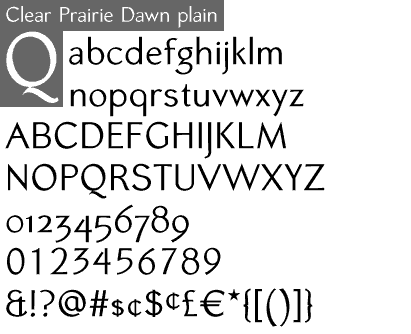 sample showing of Clear Prairie Dawn plain